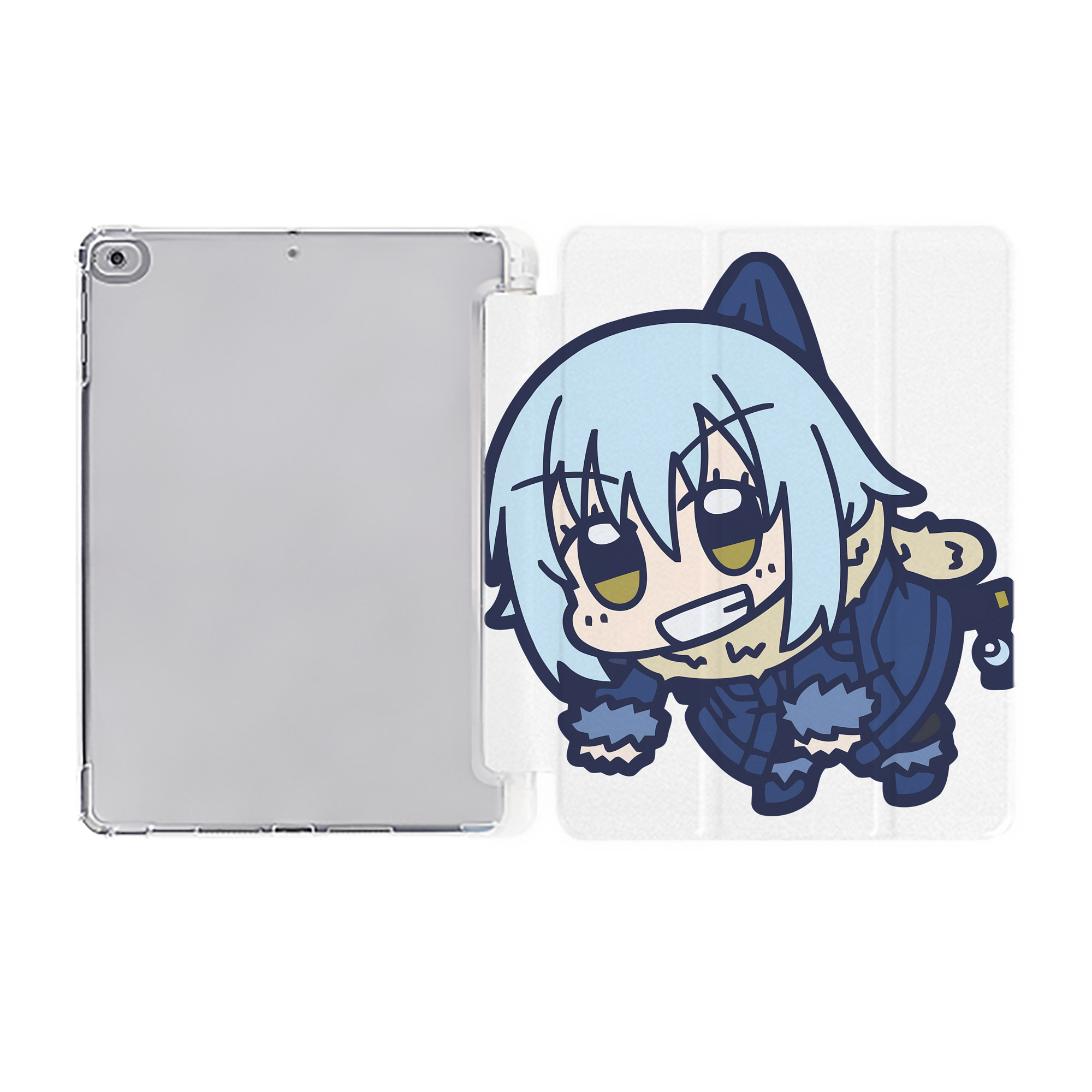 （画像用） 転スラ Regarding Reincarnated to Slime IPad ケース ペン収納付き 三つ折りスタンド PUレザー×シリコン 対応機種9.5/10.5/10.9インチ